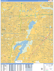 Grand Prairie Wall Map Basic Style 2026